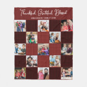 秋パーソナライズされたのプライド13ユニークフォトコラージュ フリースブランケット (正面)