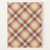 秋パーソナライズされたの格子縞 プランナー手帳 (裏面)