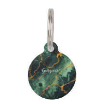 秋パーソナライズされたの森グリーン&金ゴールド大理石