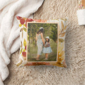 秋パーソナライズされたの自然フローラ家族の写真 クッション (ブランケット)