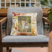 秋パーソナライズされたの自然フローラ家族の写真 クッション