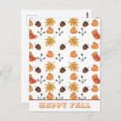 秋パーソナライズされたはがき ポストカード (正面/裏面)