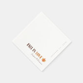 秋パーソナライズされたエレガンス結婚ナプキンス スタンダードカクテルナプキン (角)