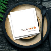 秋パーソナライズされたエレガンス結婚ナプキンス スタンダードカクテルナプキン