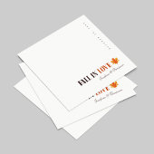 秋パーソナライズされたエレガンス結婚ナプキンス スタンダードカクテルナプキン