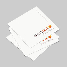 秋パーソナライズされたエレガンス結婚ナプキンス スタンダードカクテルナプキン