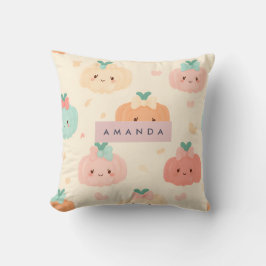 秋パーソナライズされたオータムパステルキュートカボンプキン クッション