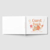 秋パーソナライズされたカボチャ赤ちゃんシャワー ゲストブック (全面)