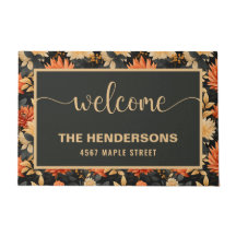 秋パーソナライズされたファミリ名ようこそ