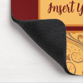 秋パーソナライズされたブラウンとオレンジ色のマウスパッド マウスパッド (コーナー)