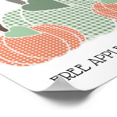 秋パーソナライズされたプレイドカボチャパッチプリント ポスター (角)