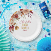 秋パーソナライズされたボーフローラブライダルシャワー ペーパープレート (パーティー)