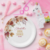 秋パーソナライズされたボーフローラブライダルシャワー ペーパープレート (パーティー)