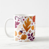 秋パーソナライズされたマグ – 紅葉&アコーンスナム コーヒーマグカップ (左)