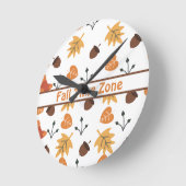 秋パーソナライズされたラウンドウォールクロック ラウンド壁時計 (傾斜)