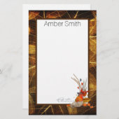 秋パーソナライズされた収穫 便箋 (正面/裏面)