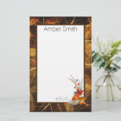 秋パーソナライズされた収穫 便箋 (スタンド正面)