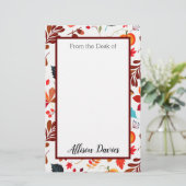 秋パーソナライズされた収穫 便箋 (スタンド正面)