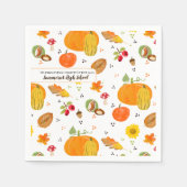 秋パーソナライズされた恋人ナプキンス スタンダードカクテルナプキン (正面)