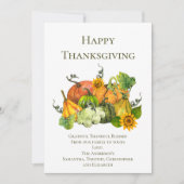 秋パーソナライズされた秋の感謝祭のデイカード ノートカード (正面)