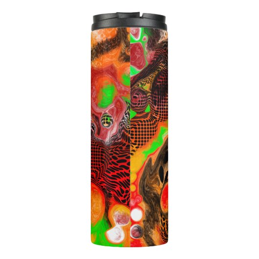 秋パーソナライズされた色抽象芸術注絵画ぐ タンブラー (裏面)