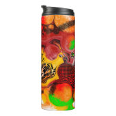 秋パーソナライズされた色抽象芸術注絵画ぐ タンブラー (回転右)