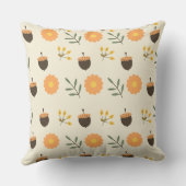 秋パーソナライズされた装飾用クッション クッション (裏面)