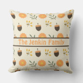 秋パーソナライズされた装飾用クッション クッション (正面)