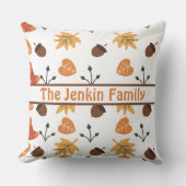 秋パーソナライズされた装飾用クッション クッション (正面)