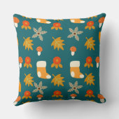 秋パーソナライズされた装飾用クッション クッション (裏面)