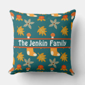 秋パーソナライズされた装飾用クッション クッション (正面)