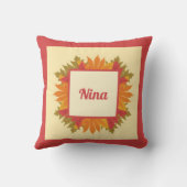 秋パーソナライズされた記念誕生日プレゼント クッション (裏面)