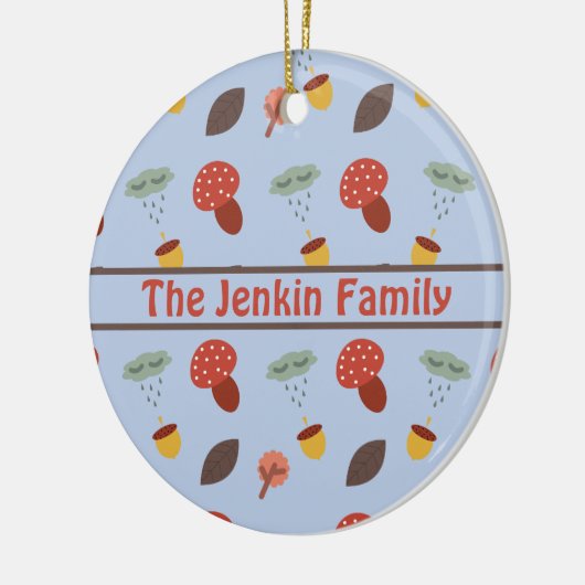 秋パーソナライズされた セラミックオーナメント (左)