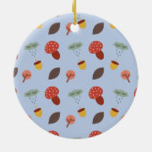 秋パーソナライズされた セラミックオーナメント (裏面)