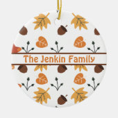 秋パーソナライズされた セラミックオーナメント (正面)