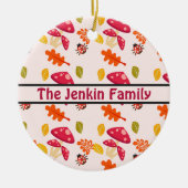 秋パーソナライズされた セラミックオーナメント (正面)