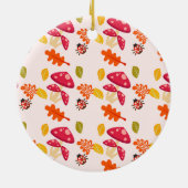 秋パーソナライズされた セラミックオーナメント (裏面)