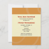 秋パーティの招待状 – オレンジサンフラワー 招待状 (裏面)