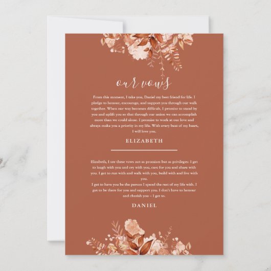 秋パーティーの誓いの後ずっと幸結婚福に 招待状 (裏面)