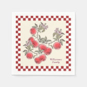 秋パーティーアップルハーベスト感謝祭パーソナライズ スタンダードカクテルナプキン (正面)