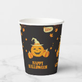秋パーティーハロウィンカボチャ 紙コップ (裏面)