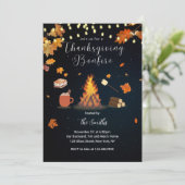 秋パーティーバックヤードボンドファイアサンクスギビング 招待状 (スタンド正面)