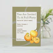 秋パーティーパンプキン招待状 招待状 (スタンド正面)