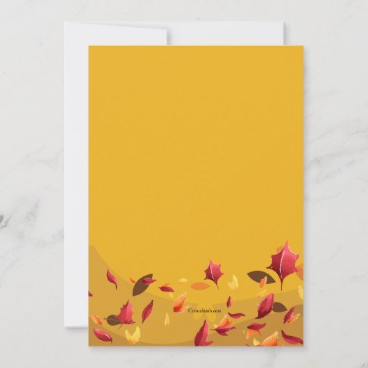 秋パーティー動物誕生日 招待状 (裏面)