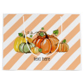 秋パーティー、カボチャ、誕生日パーティー抱き枕 ラージペーパーバッグ (正面)