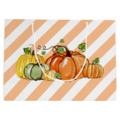 秋パーティー、カボチャ、誕生日パーティー抱き枕 ラージペーパーバッグ (裏面)