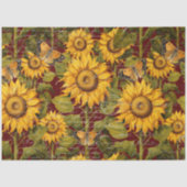 秋ヒマワリフローラバタフライエフエメラデクページ 薄葉紙 (正面)