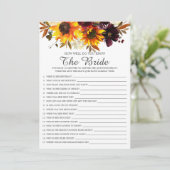 秋ヒマワリーブライドゲームをどれほどよく知っているか 招待状 (スタンド正面)