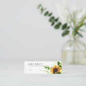 秋ヒマワリ秋スタッドイヤリング表示カード スキニー名刺 (スタンド正面)