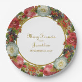 秋ビクトリアンに咲く結婚花 ペーパープレート (正面)